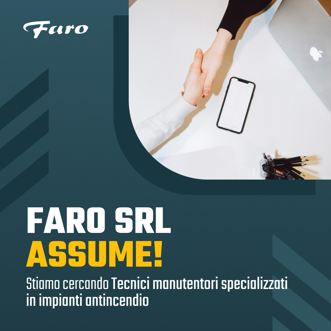 Assumiamo tecnici manutentori di impianti antincendio